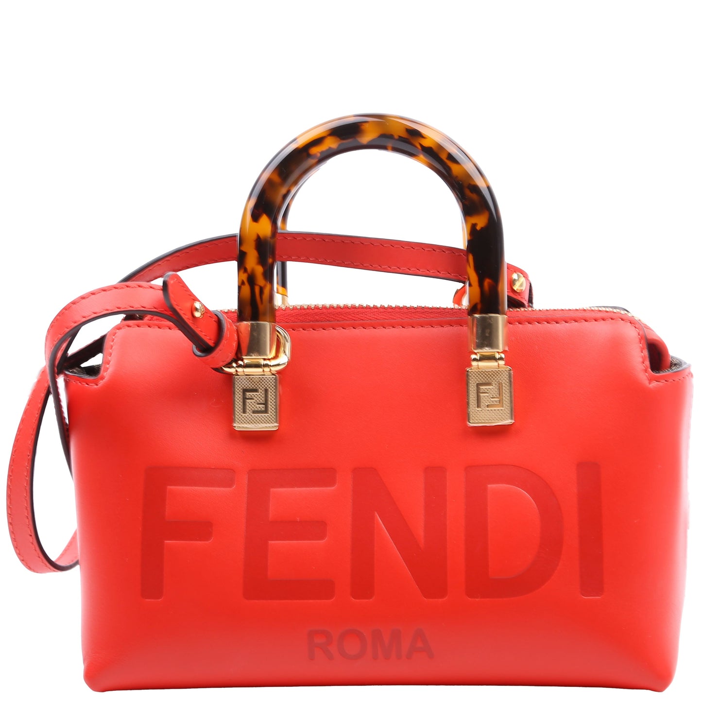 Fendi By The Way Boston Bag Red Mini Travel Bag