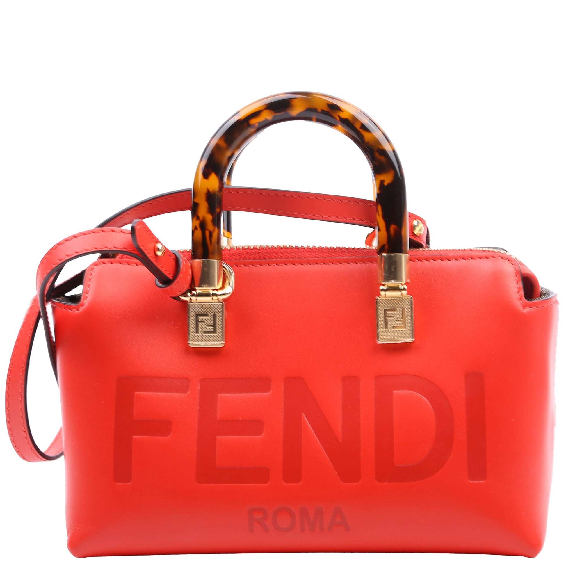 Fendi By The Way Boston Bag Red Mini Travel Bag