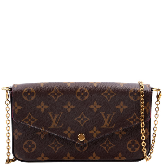 Louis Vuitton Pochette Felicie Berry Monogram Clutch Bag Berry 13