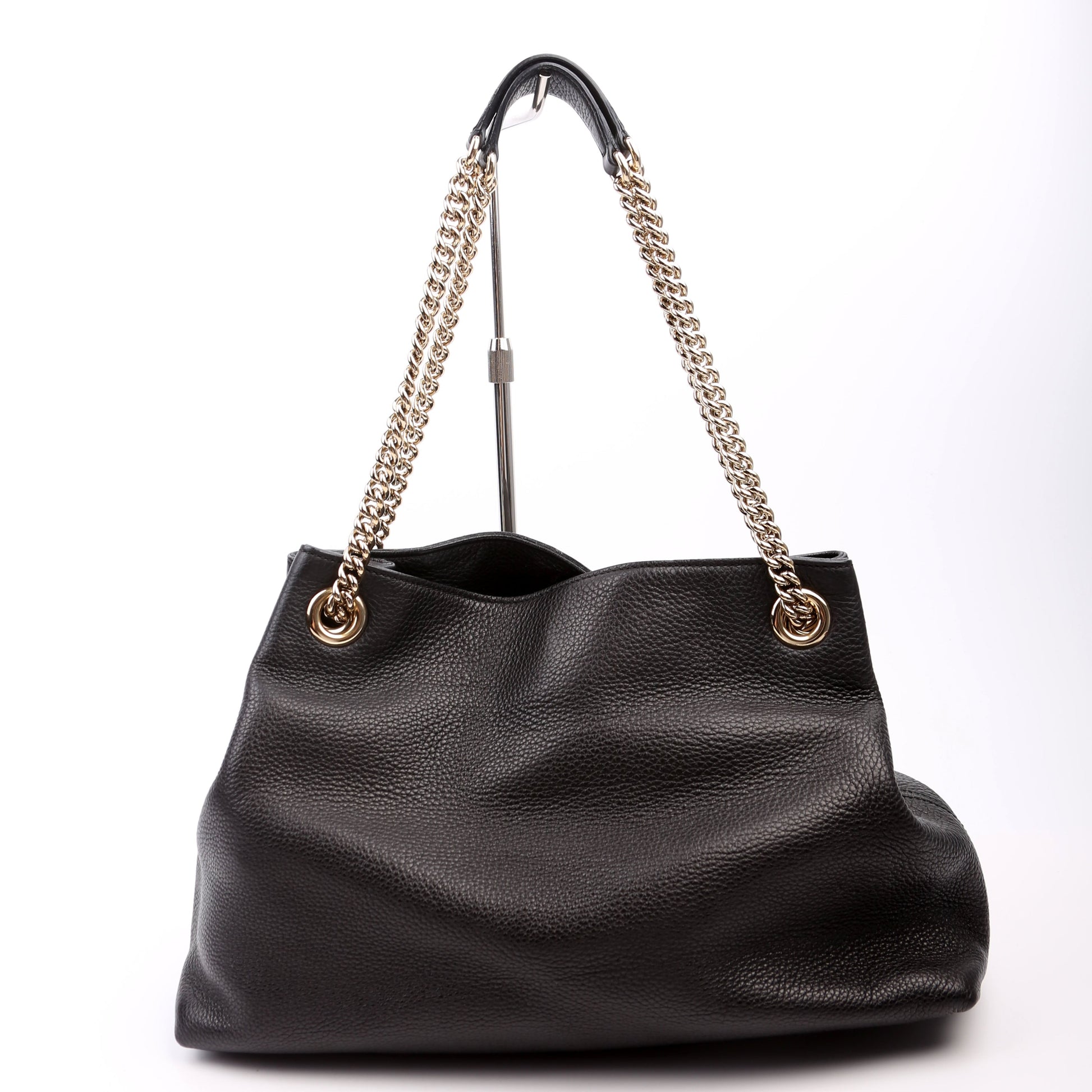 Gucci Soho Leather Black Medium Shoulder Bag Black 1