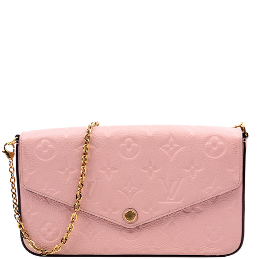 Louis Vuitton Pochette Felicie Empreinte Pink Clutch Bag