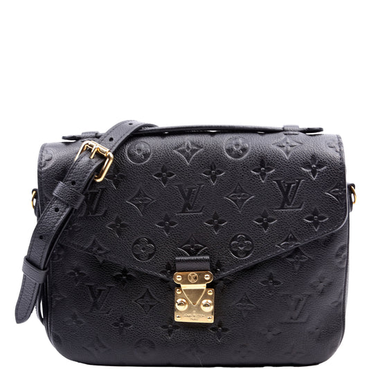 Louis Vuitton Pochette Metis Empreinte Black Clutch Bag Black 9