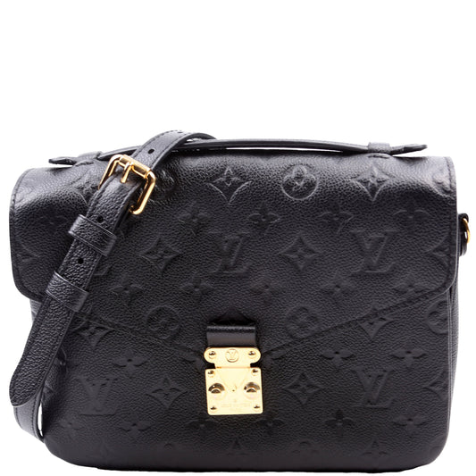 Louis Vuitton Pochette Metis Empreinte Black Clutch Bag Black 3