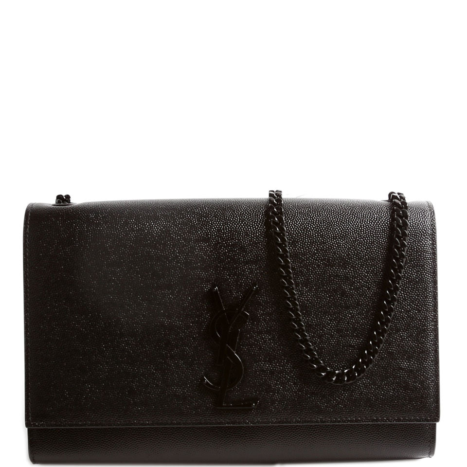 YSL Saint Laurent Saint Laurent Kate Satchel Grain Bag Black Medium Travel Bag