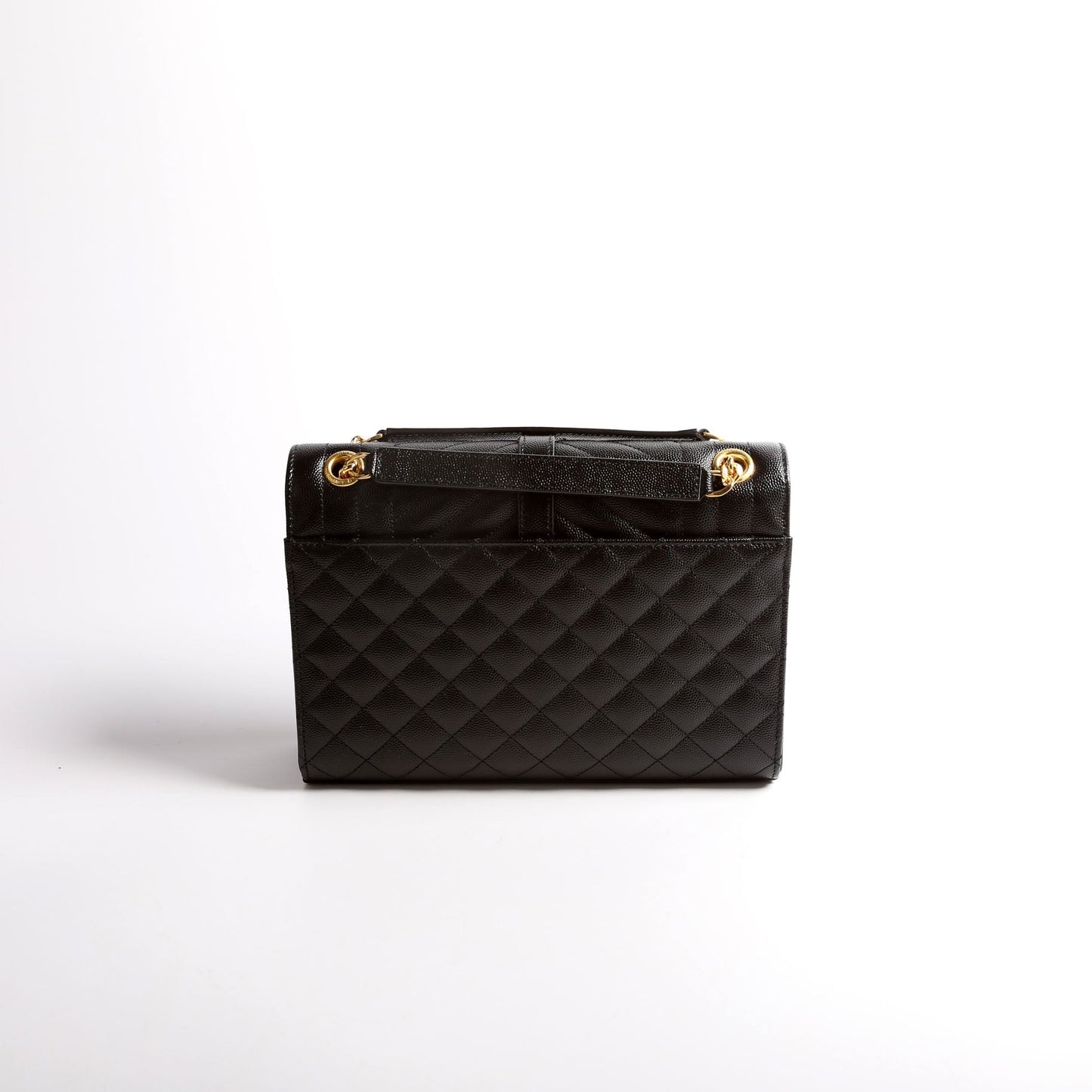 YSL Saint Laurent Envelope Triquilt Bag Black Small Travel Bag Triquilt 600195 Black