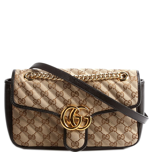 Gucci Marmont GG Canvas Small Flap Shoulder Bag Flap 2