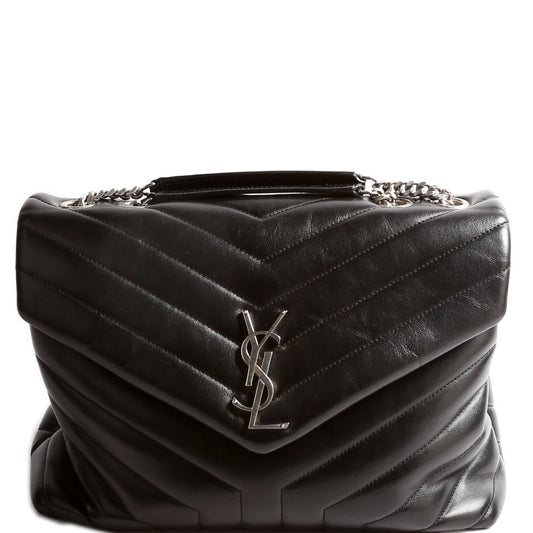 YSL Saint Laurent Loulou Satchel Bag Black Medium