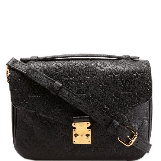 Louis Vuitton Pochette Metis Empreinte Black Clutch Bag Black 8
