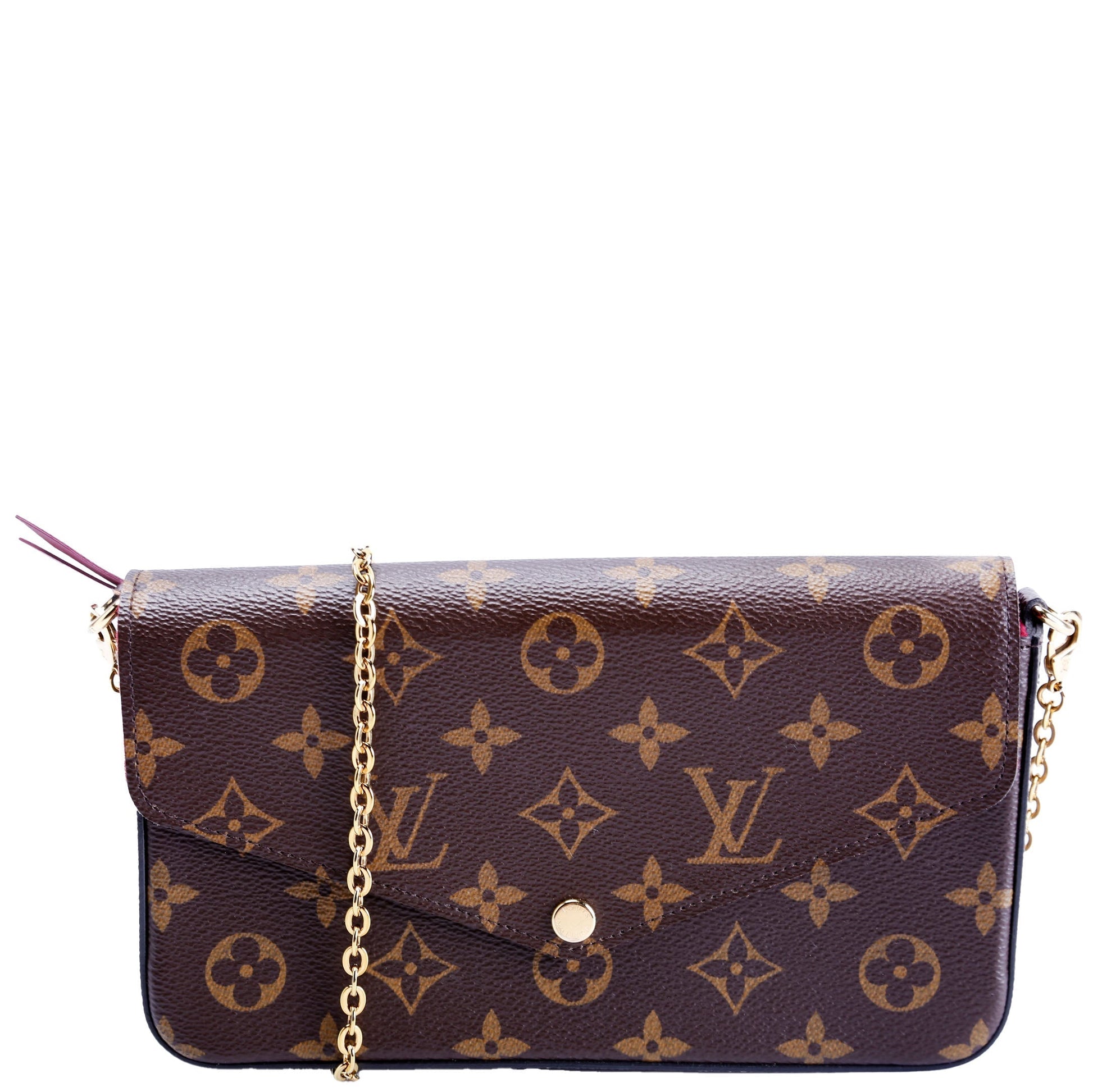 Louis Vuitton POchette Felicie Berry Monogram Brown Clutch Bag
