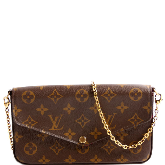 Louis Vuitton Pochette Felicie Berry Monogram Clutch Bag Berry 16