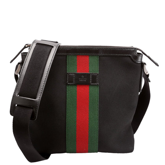 Gucci Techno Web Messenger Canvas Travel Bag