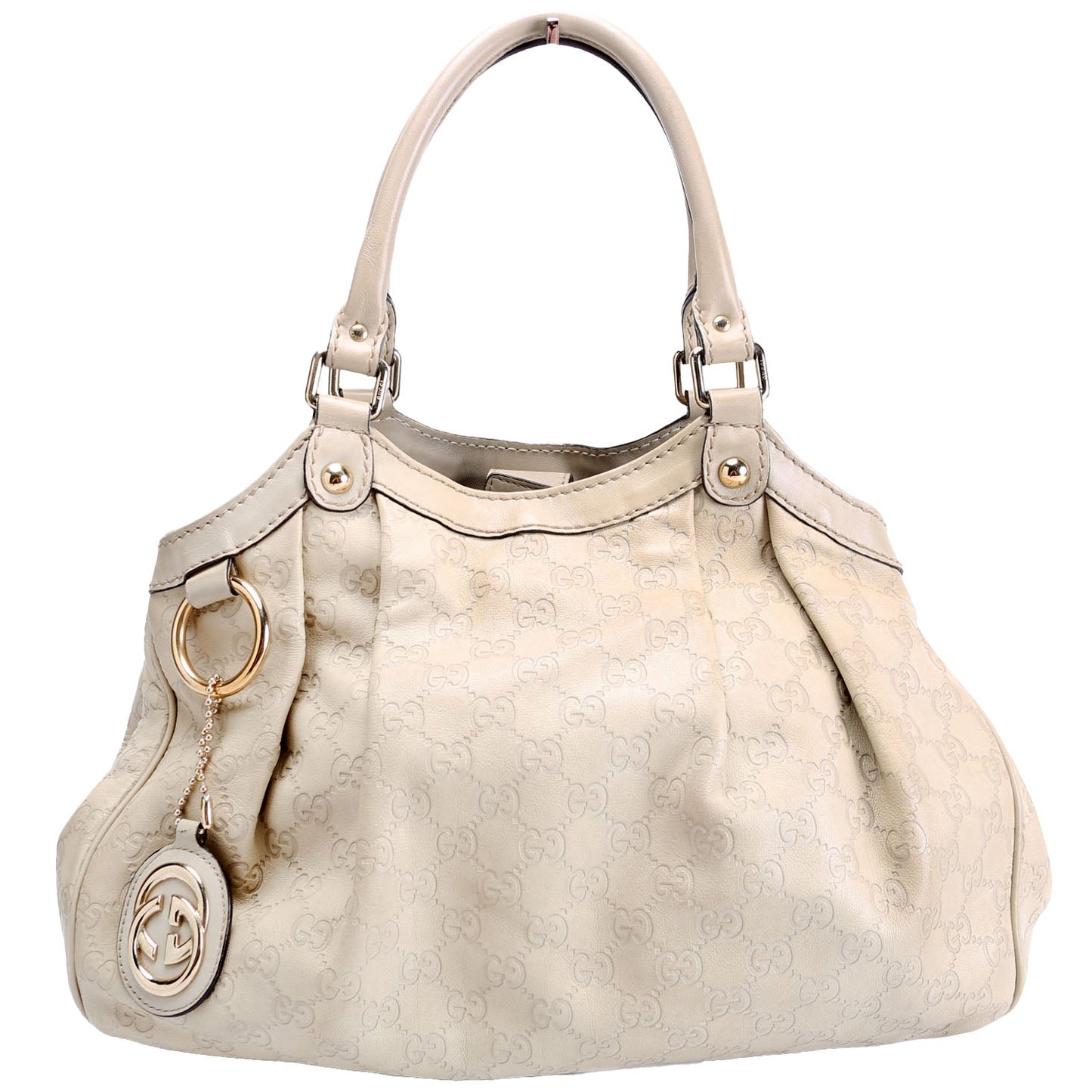 Gucci Sukey GG Nude Leather Medium Travel Bag