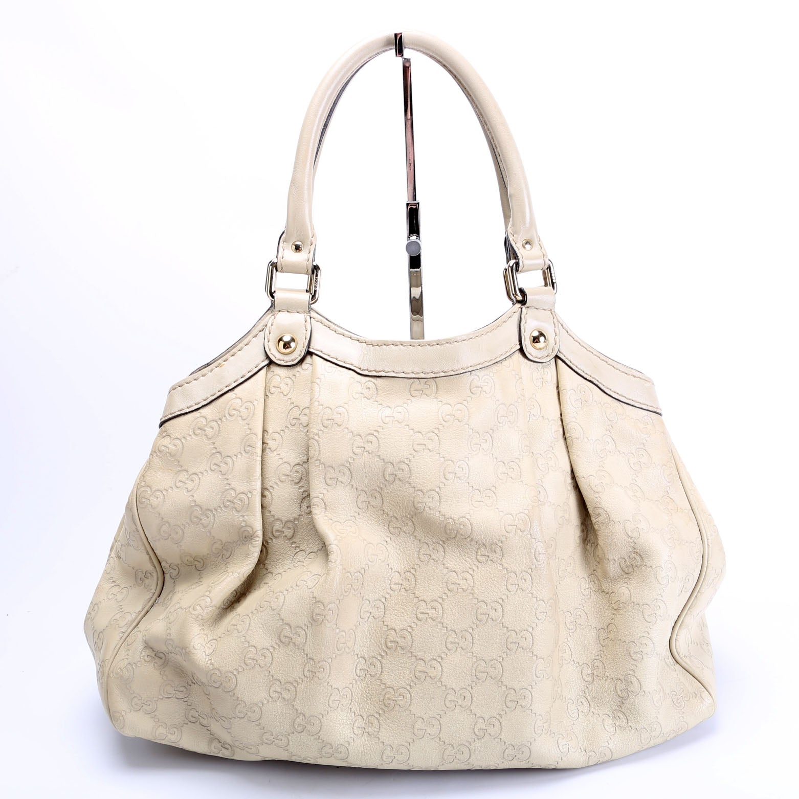 Gucci Sukey GG Nude Leather Medium Travel Bag