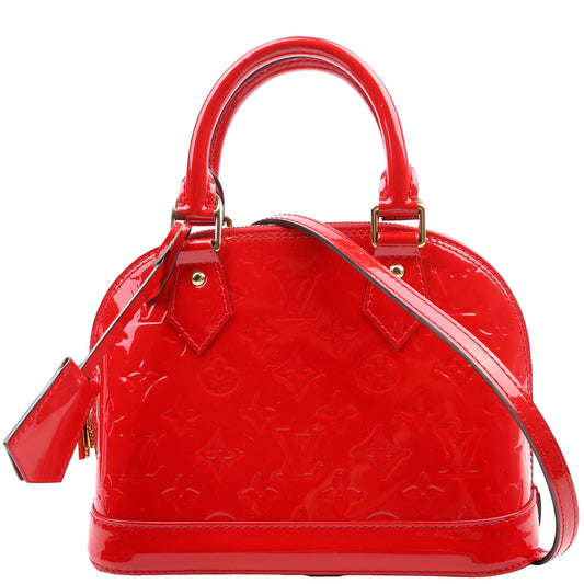 Louis Vuitton Alma BB Vernis Red Handbag Red 6