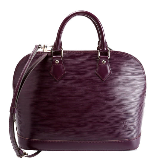 Louis Vuitton Alma Pm Older Purple Epi Handbag
