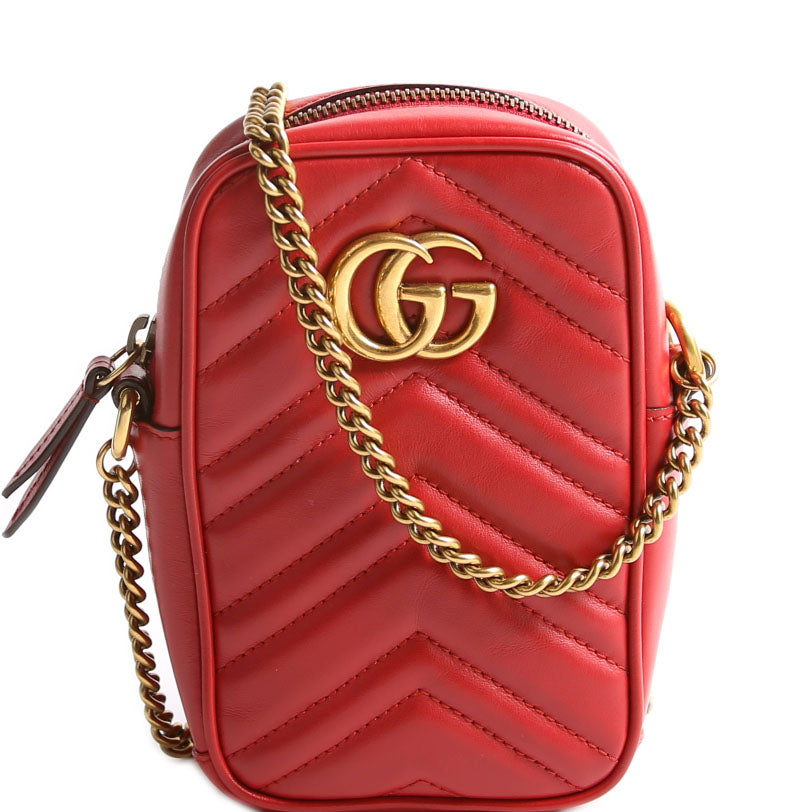 Gucci GG Marmont Red Mini Travel Bag