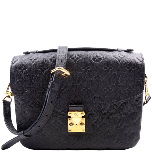 Louis Vuitton Pochette Metis Empreinte Black Clutch Bag Black 7