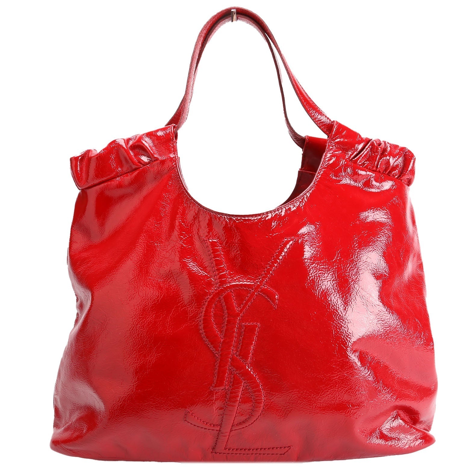 YSL Saint Laurent Saint Laurent Belle De Jour Cabas Tote Red Tote Bag