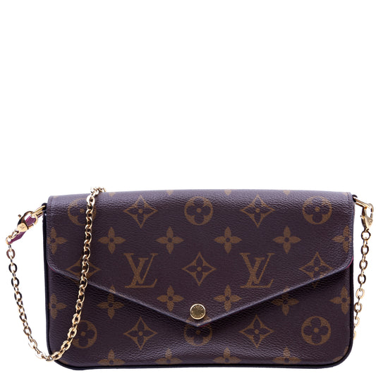 Louis Vuitton Pochette Felicie Berry Monogram Clutch Bag Berry 18