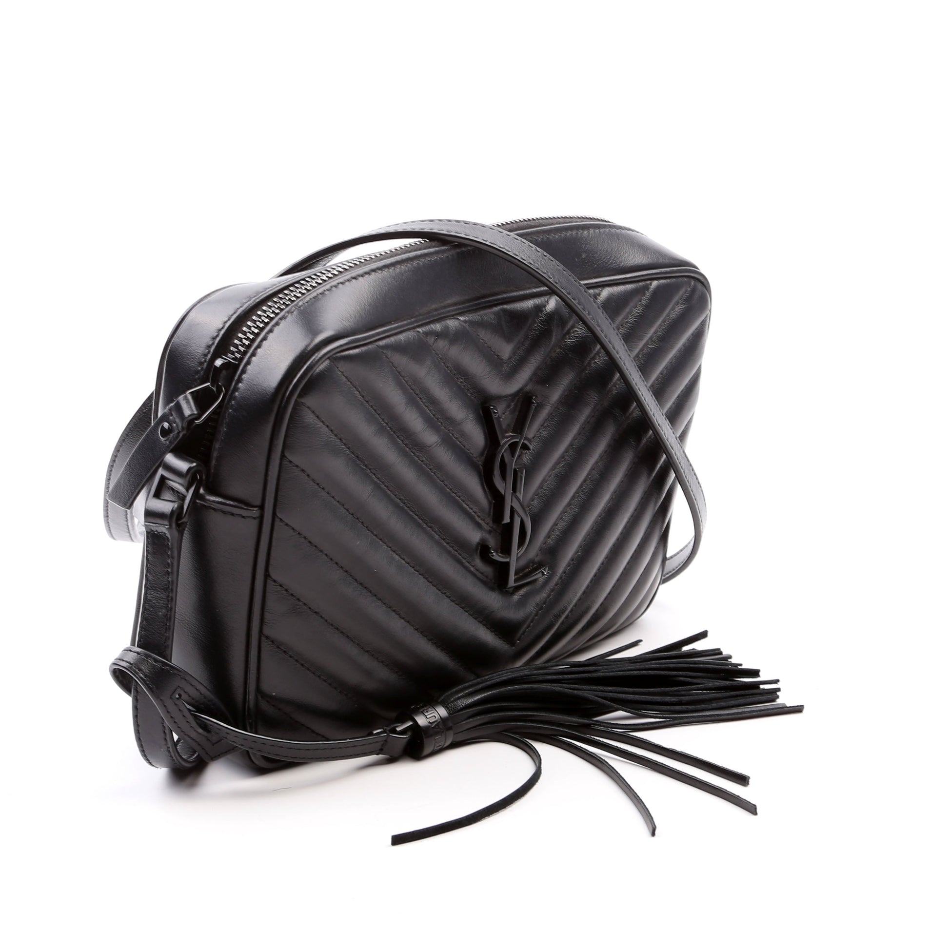 YSL Saint Laurent Lou Camera Bag Quilted Black Travel Bag