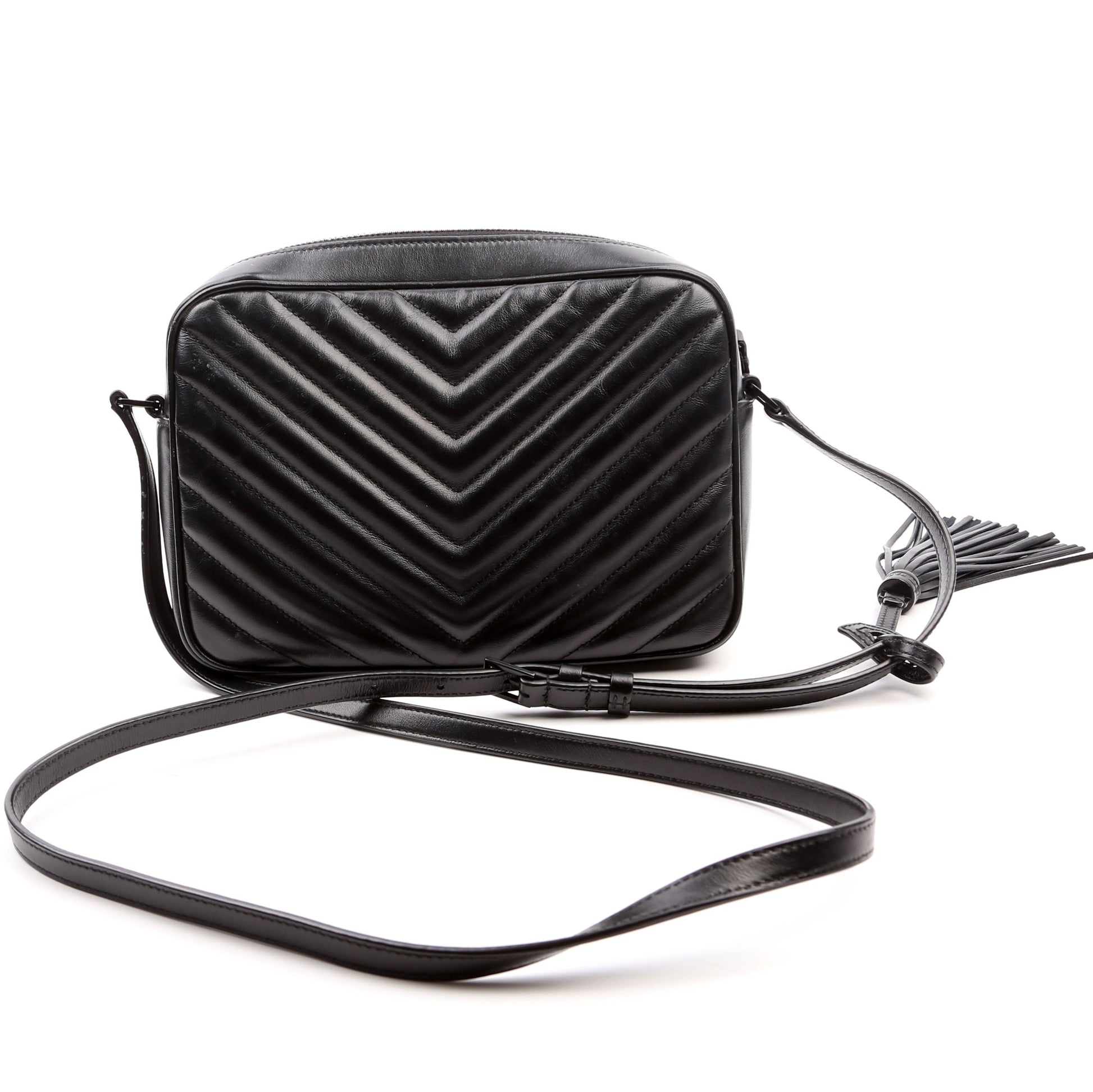 YSL Saint Laurent Lou Camera Bag Quilted Black Travel Bag
