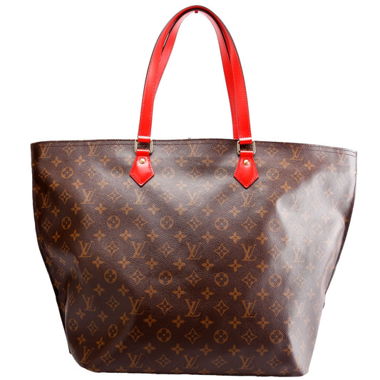 Louis Vuitton All- MM Monogram Brown Red Handbag