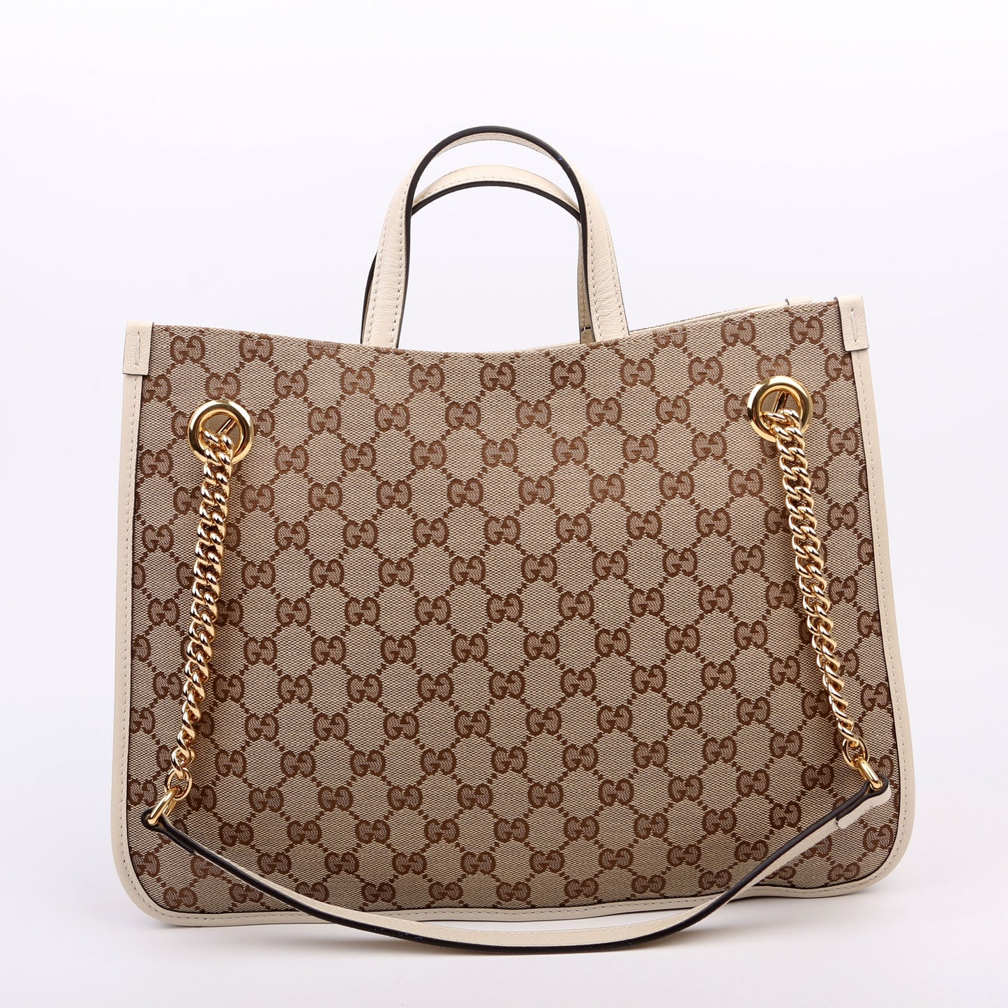 Gucci Horsebit White Large Tote Bag