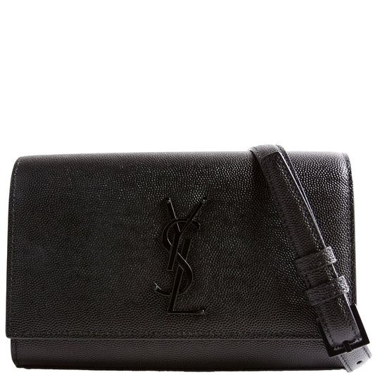 YSL Saint Laurent Kate Belt Grain Bag Black