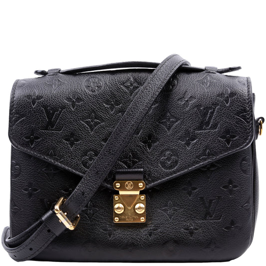 Louis Vuitton Pochette Metis Empreinte Black Clutch Bag