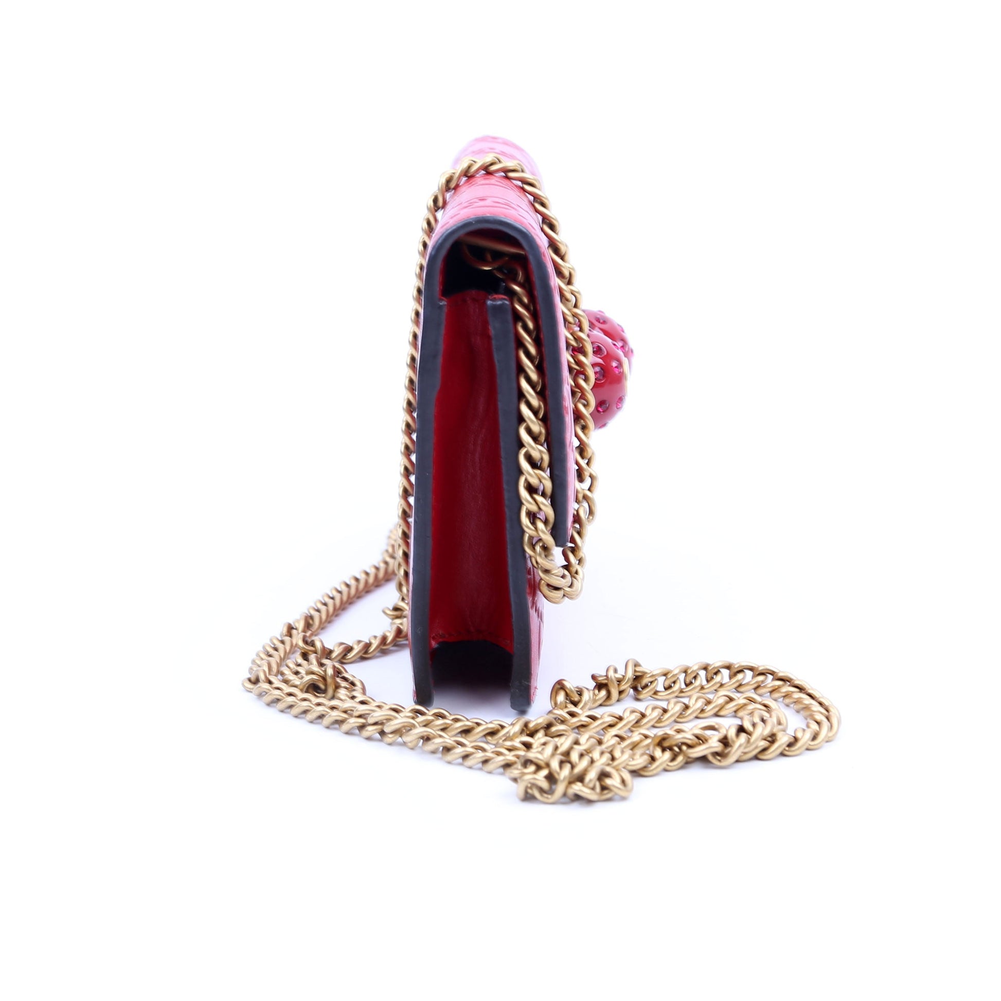 Gucci GG Cherries Leather Mini Travel Bag