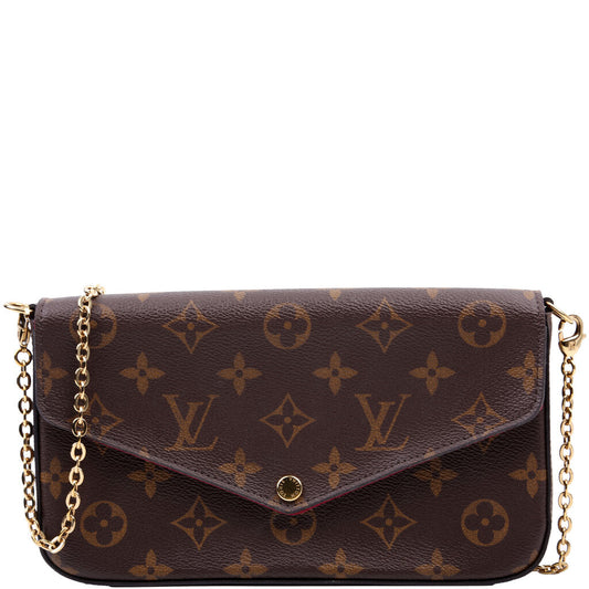 Louis Vuitton Pochette Felicie Berry Monogram Clutch Bag Berry 17