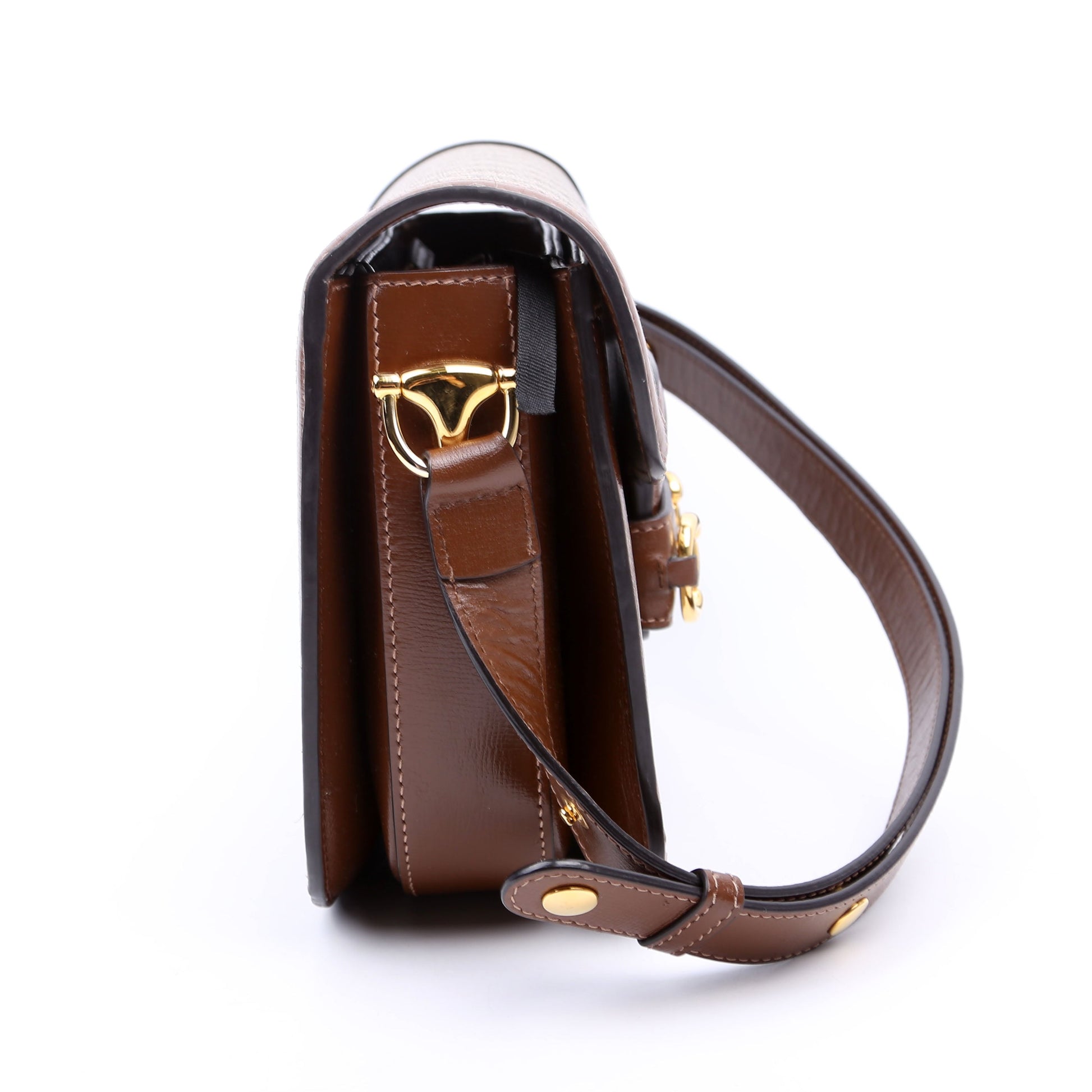 Gucci Horsebit Shoulder Bag Brown