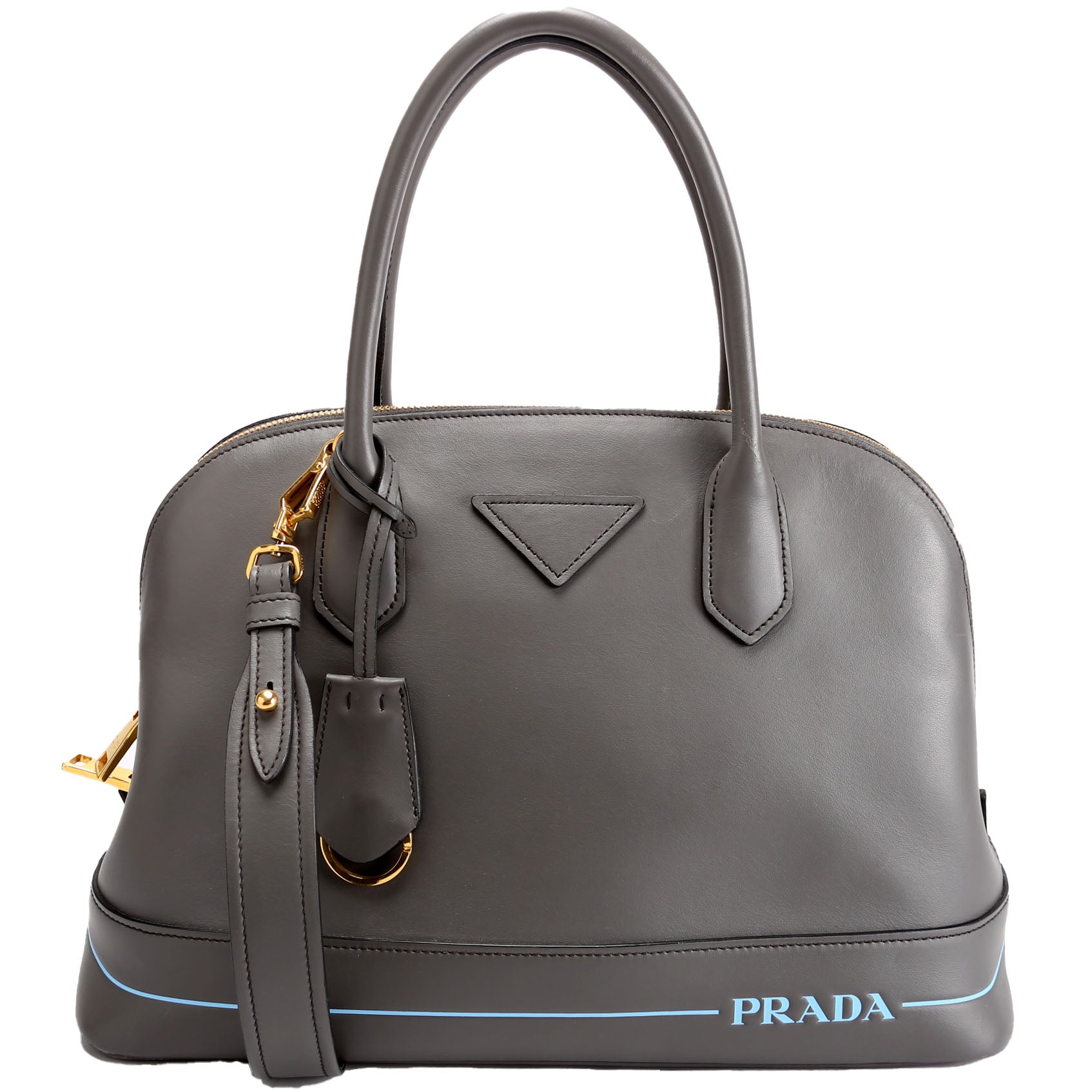 Prada City Calfskin Mirage Promenade Grey Bag Travel Bag