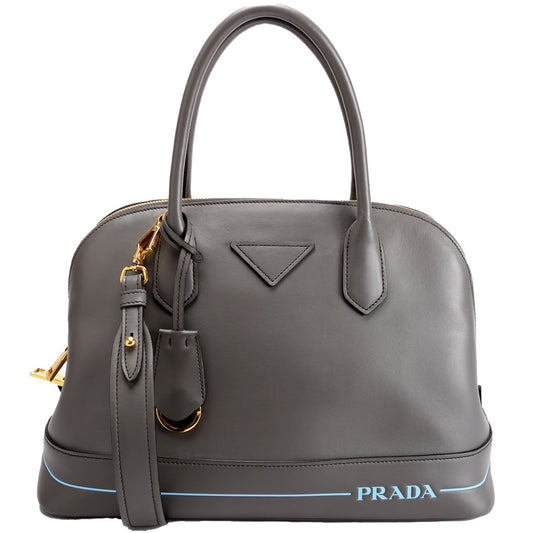 Prada City Calfskin Mirage Promenade Grey Bag Travel Bag