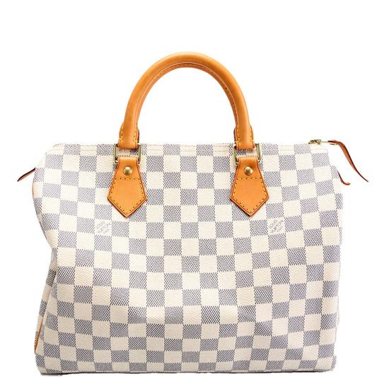 Louis Vuitton Speedy 30 Azur White Handbag