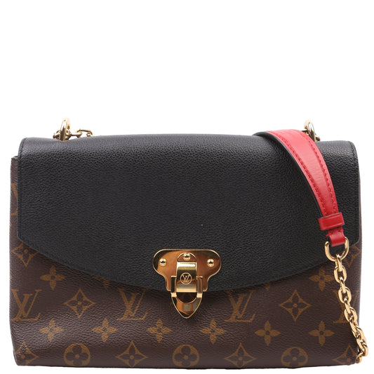 Louis Vuitton St Placide Monogram Black Red Handbag