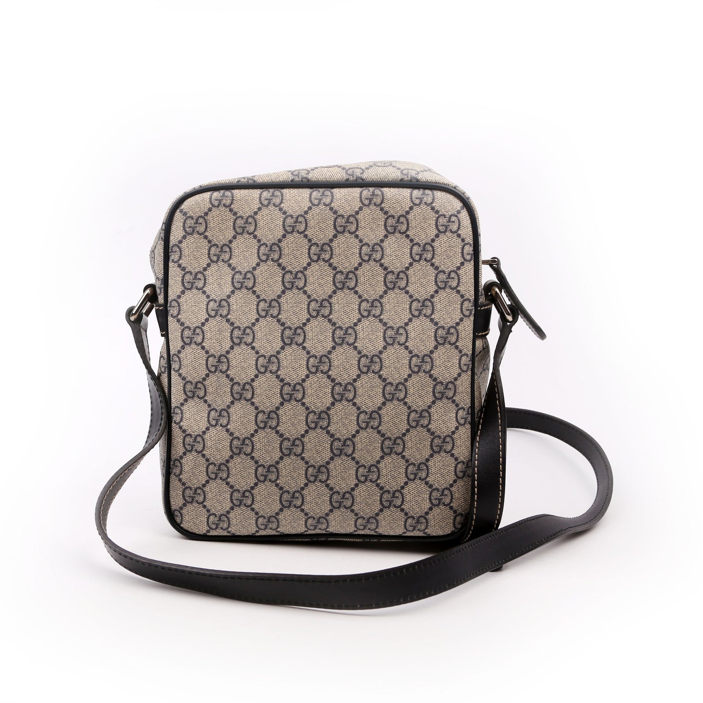 Gucci Supreme Shoulder Bag Black Beige