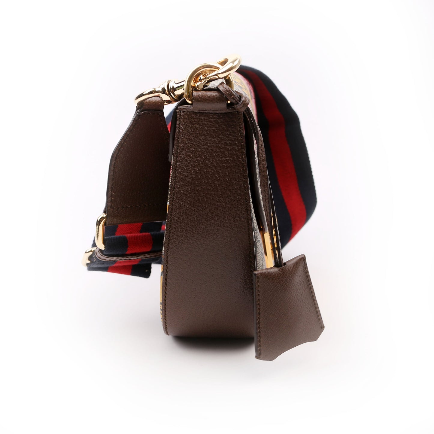 Gucci GG Supreme Bengal Padlock Messenger Brown Medium Travel Bag