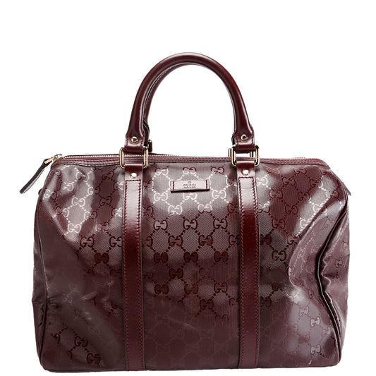 Gucci GG Imprime Joy Boston Burgundy Travel Bag
