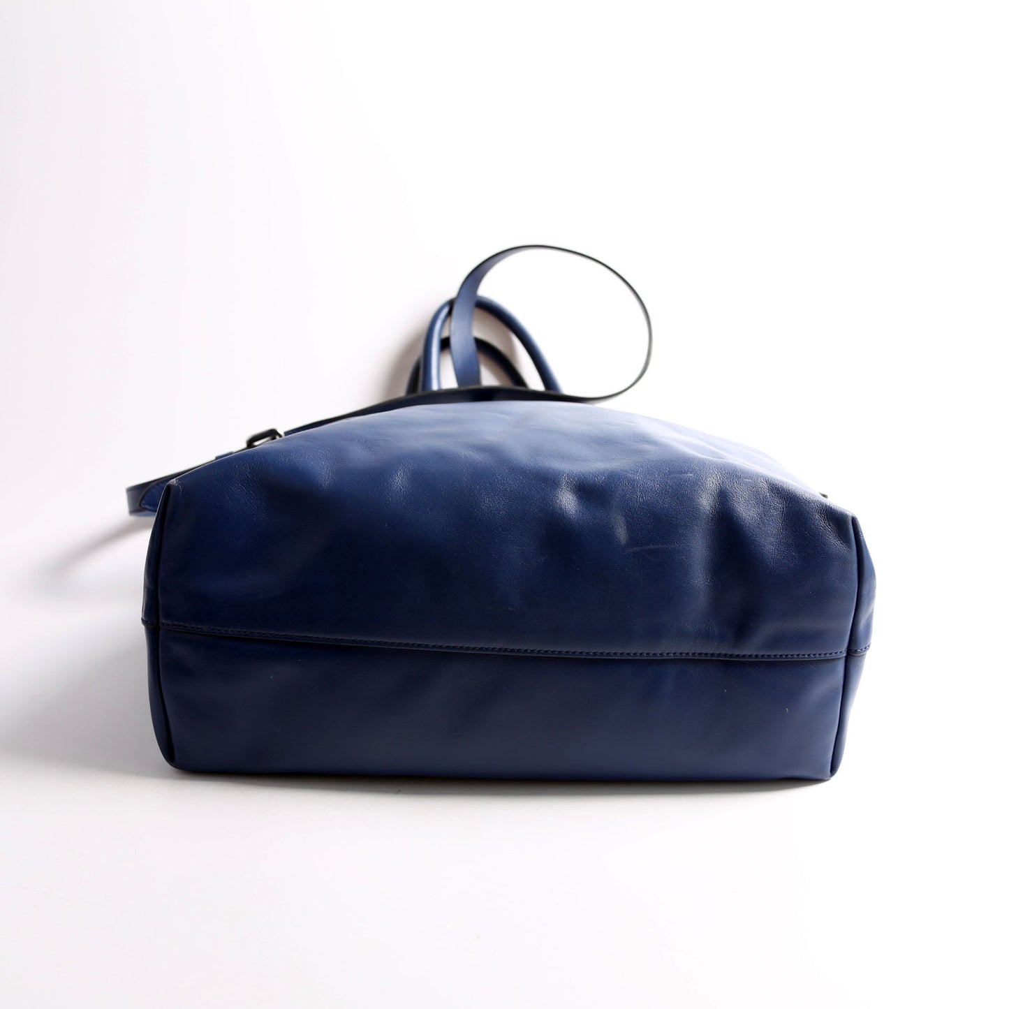 Prada Soft Calf Shopping Tote Bag Blue