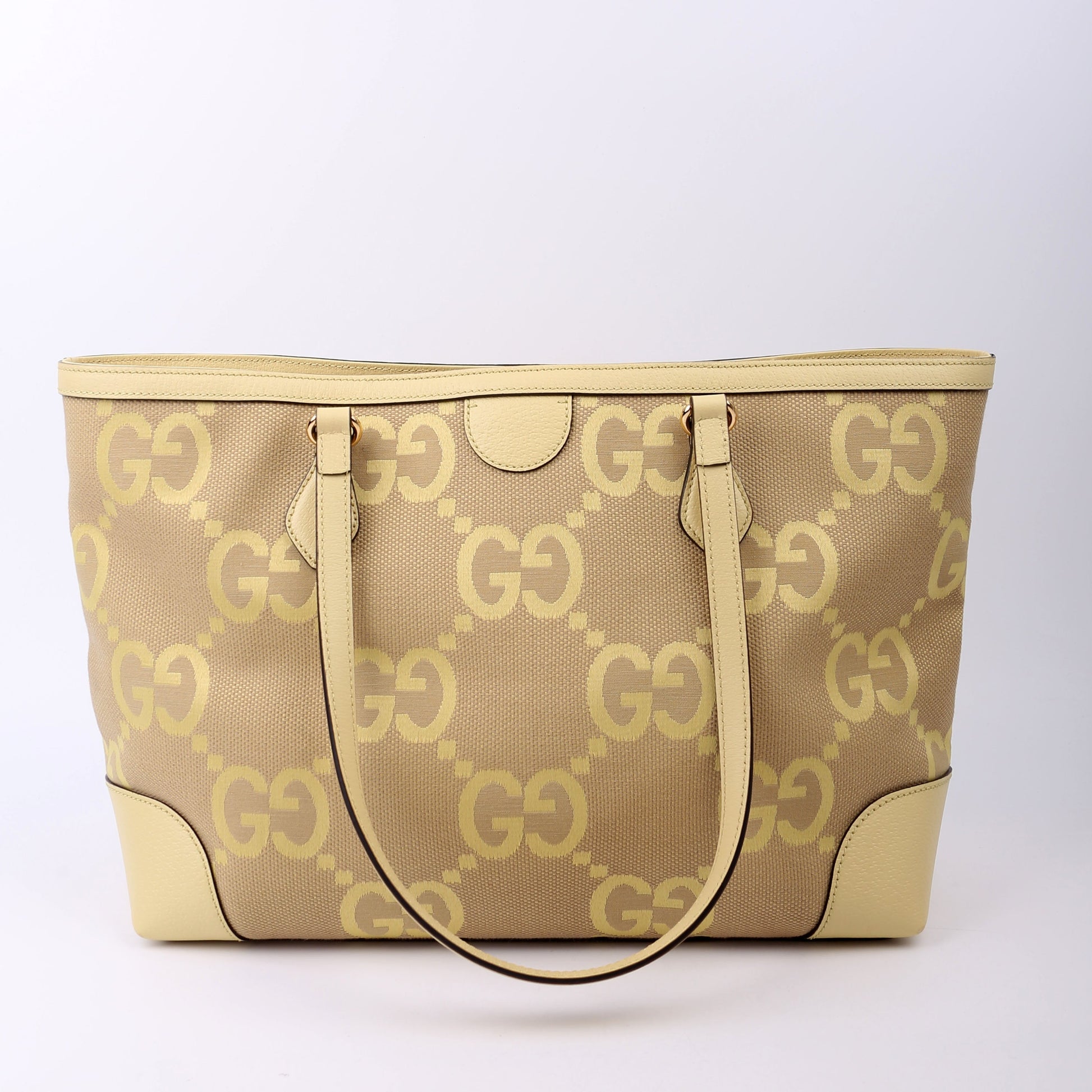 Gucci Jumbo GG Ophidia Yellow Tote Bag