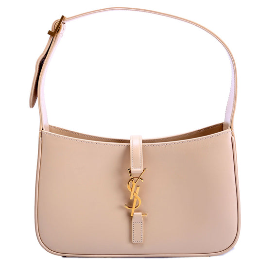 YSL Saint Laurent Saint Laurent Le Hobo Bag Leather Beige Shoulder Bag