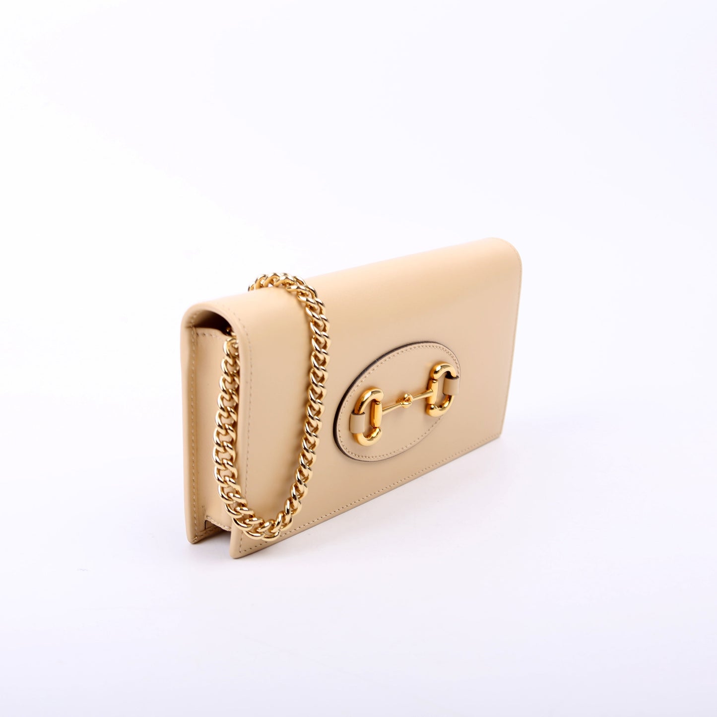Gucci Horsebit Tan Chain Wallet Case