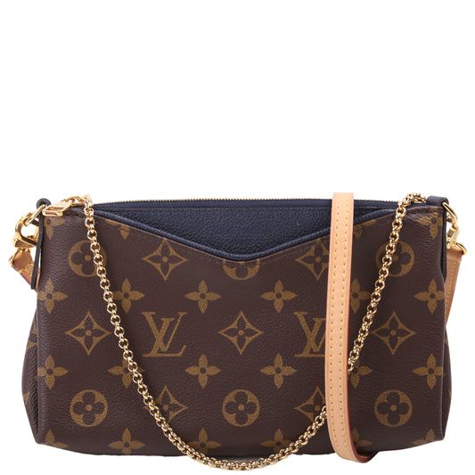 Louis Vuitton Pallas Navy Monogram Clutch Bag Navy 1
