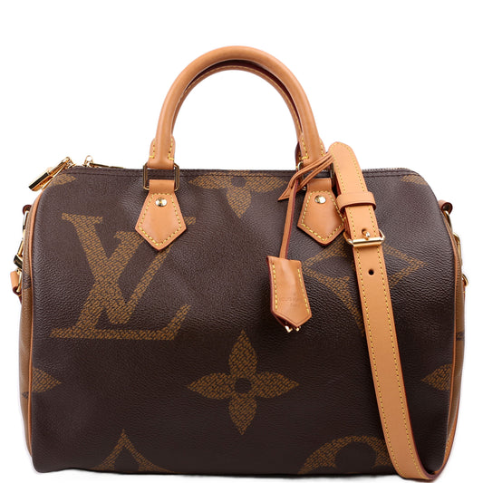 Louis Vuitton Speedy 30 Bandouliere Giant Reversed Monogram Handbag
