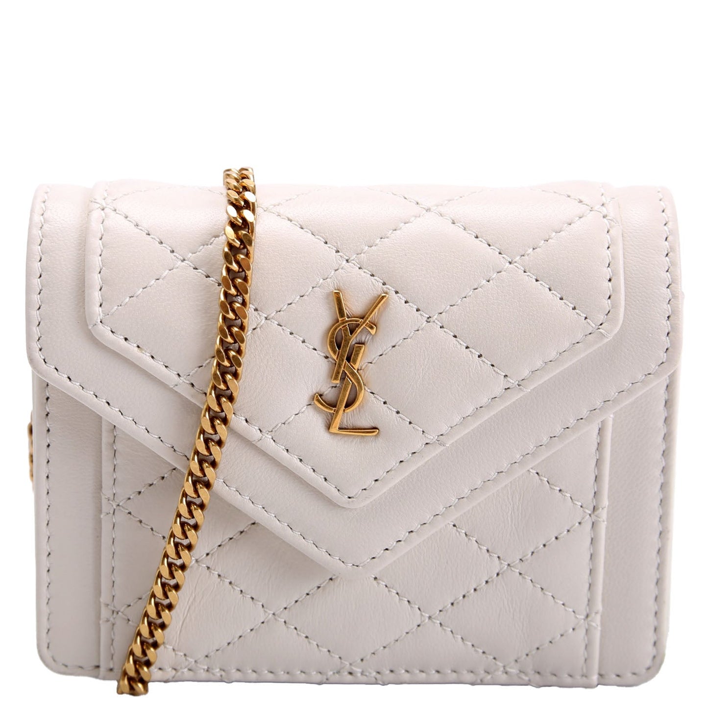 YSL Saint Laurent Saint Laurent Gaby Crossbody Micro Ivory Bag Crossbody Bag