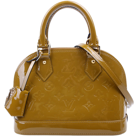 Louis Vuitton Alma BB Vernis Green Handbag