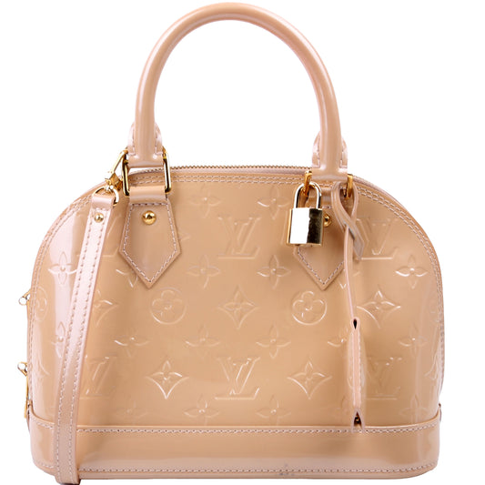 Louis Vuitton Alma BB Nude Vernis Handbag