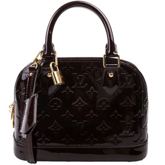 Louis Vuitton Alma BB Plum Vernis Handbag