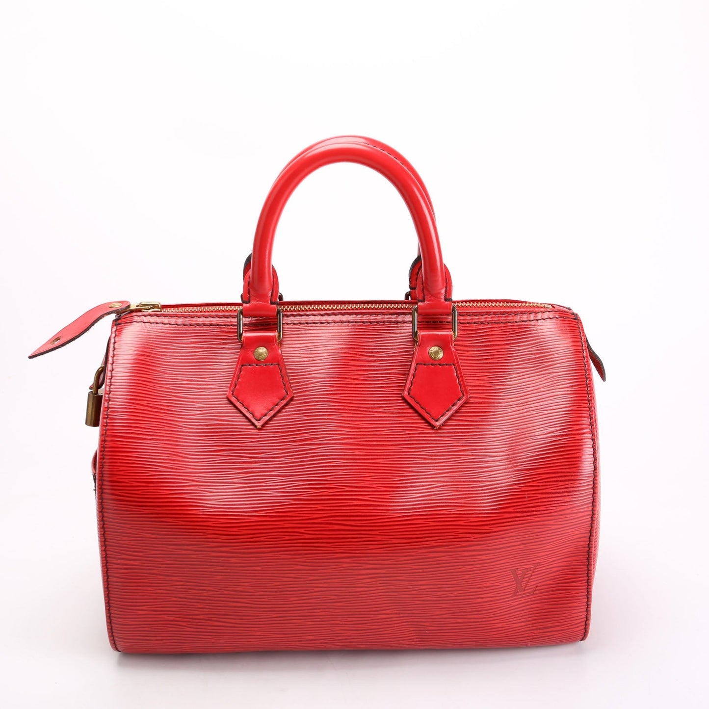 Louis Vuitton Speedy 25 Red Epi Handbag Red 3